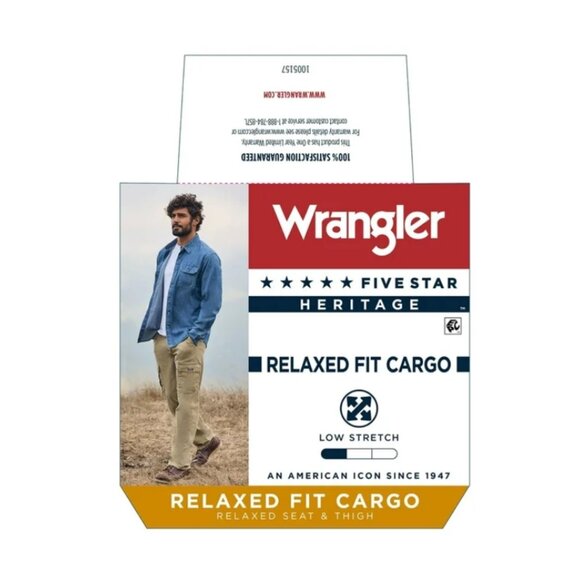 Wrangler Men's and Big Men's Relaxed Fit Cargo Pants 32x32 - Picture 5 of 5